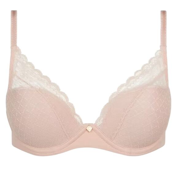 Chantelle CA01474 Norah Chic Plunge T-shirt Dusky Pink Bra – 32DDDD - Picture 5 of 11